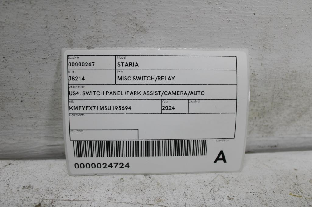 2024 Hyundai Staria Misc Switch/Relay View Auto part Misc Switch/Relay Hyundai Staria 2024