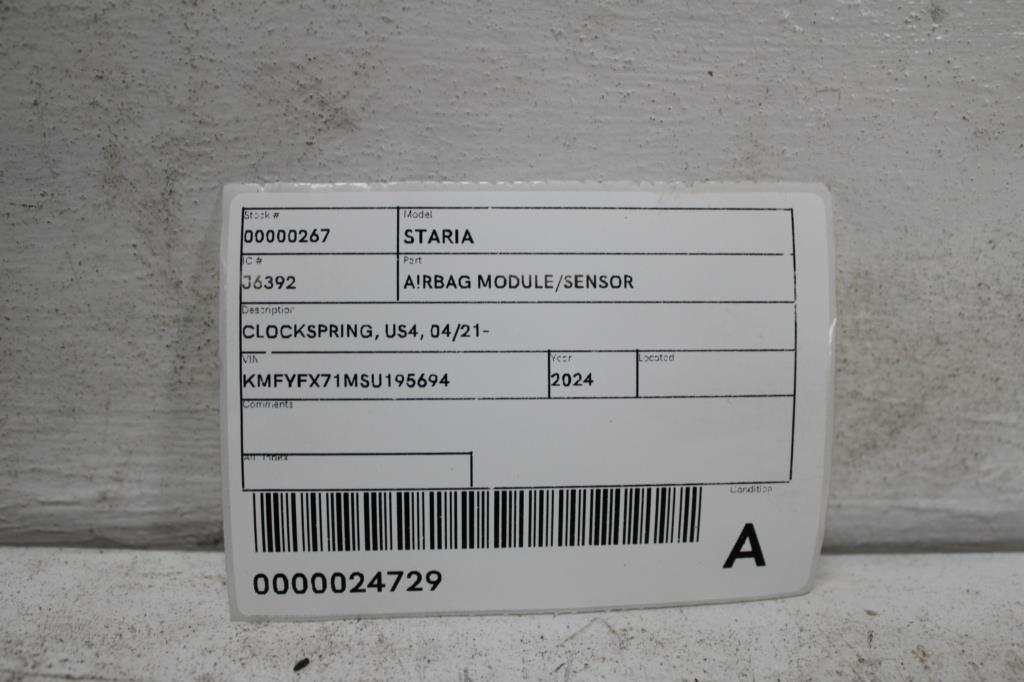 View Auto part Airbag Module/Sensor Hyundai Staria 2024