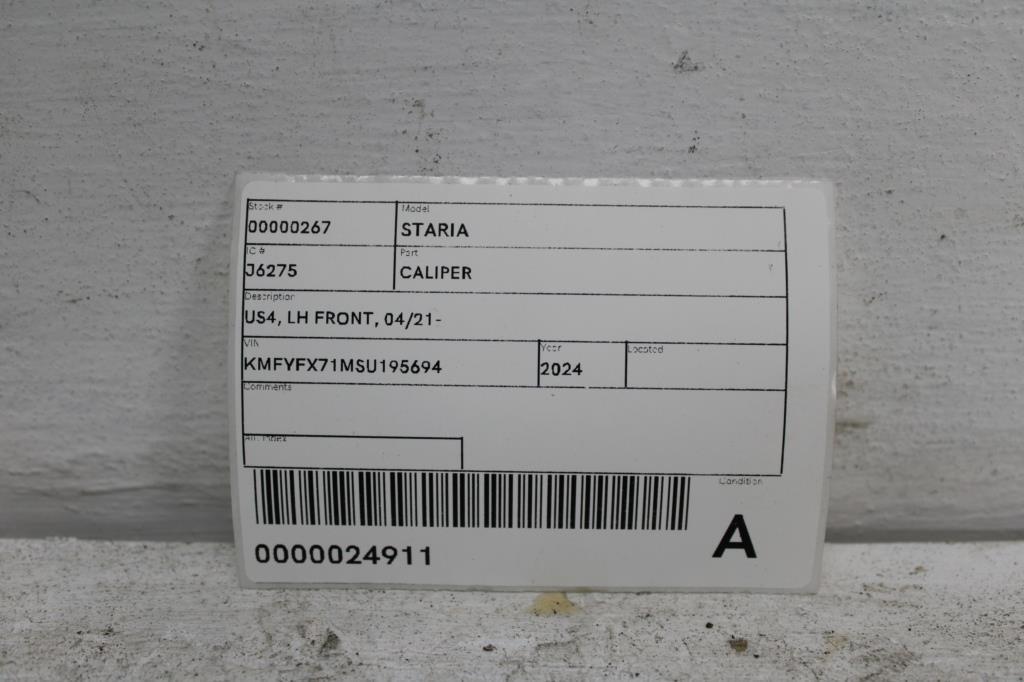 2024 Hyundai Staria Caliper View Auto part Caliper Hyundai Staria 2024