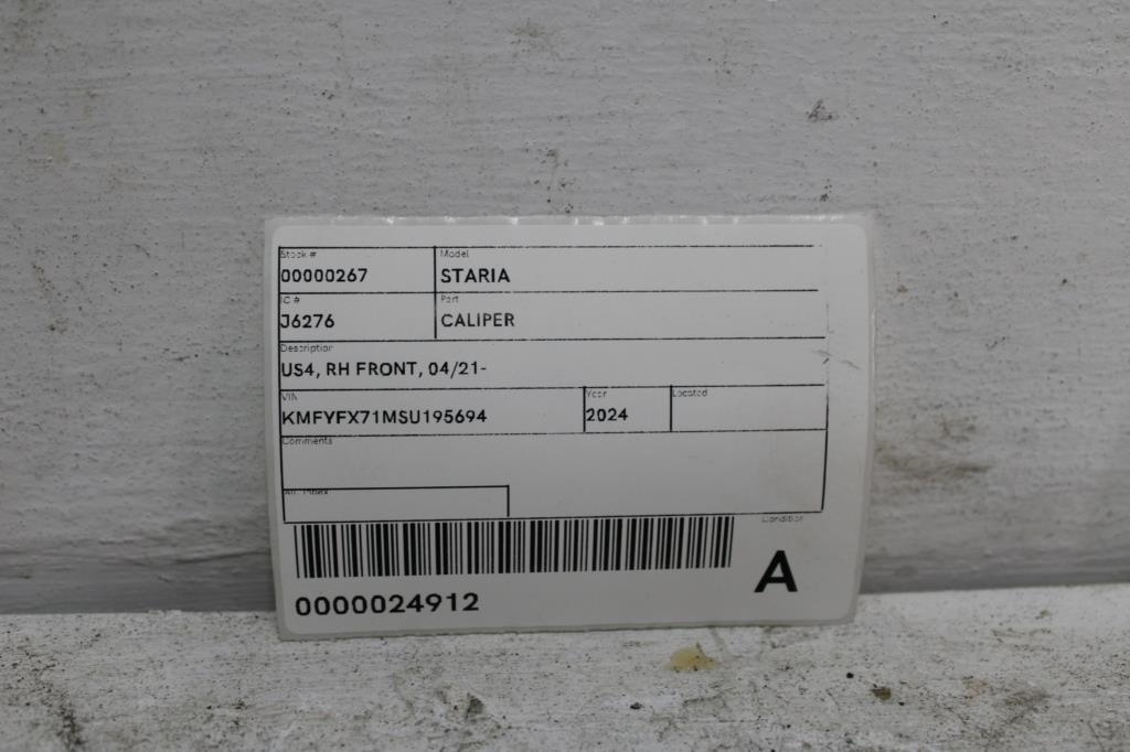 2024 Hyundai Staria Caliper View Auto part Caliper Hyundai Staria 2024