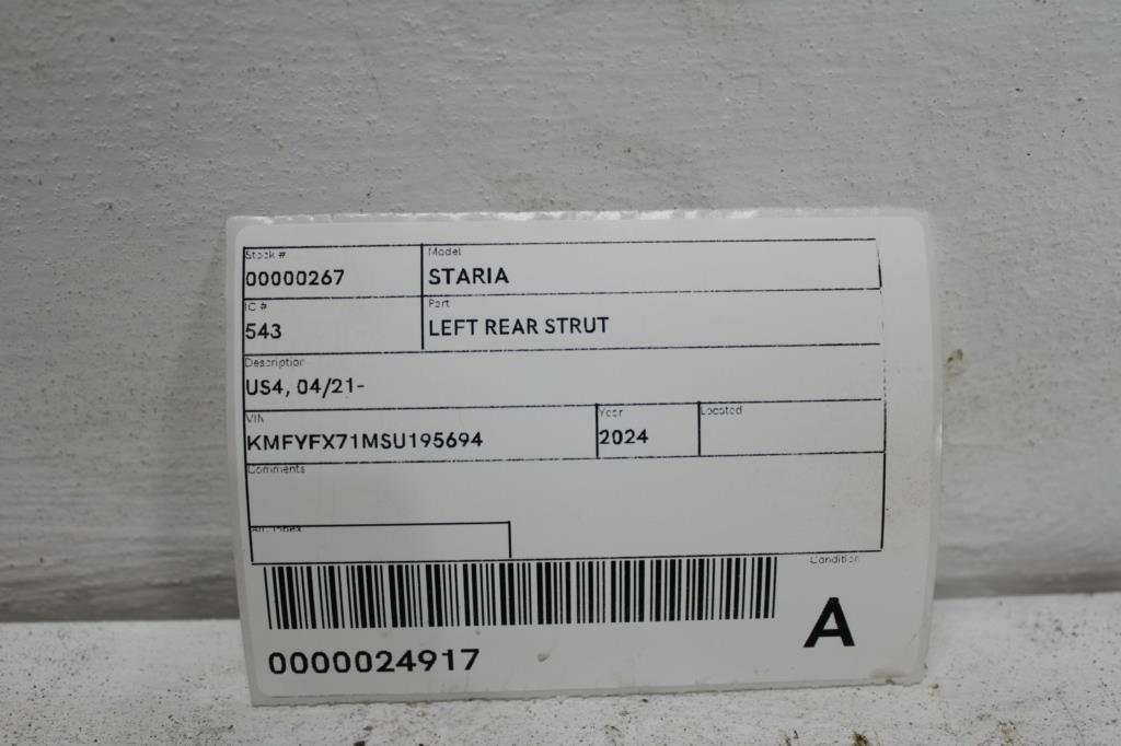 View Auto part Left Rear Strut Hyundai Staria 2024