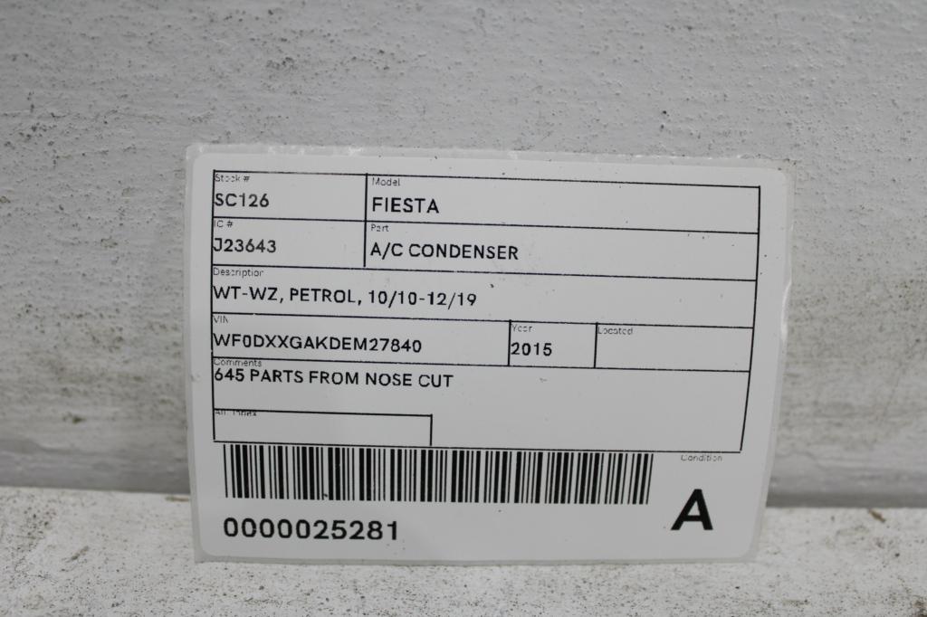 View Auto part A/C Condenser Ford Fiesta 2015