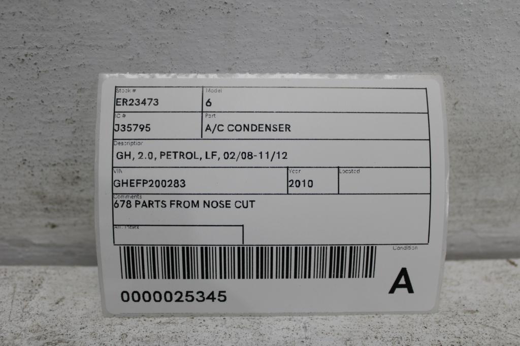 View Auto part A/C Condenser Mazda 6 2010