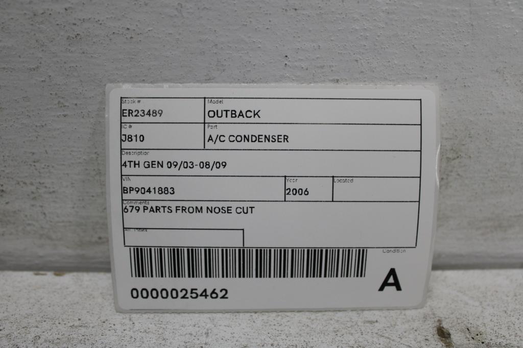 View Auto part A/C Condenser Subaru Outback 2006