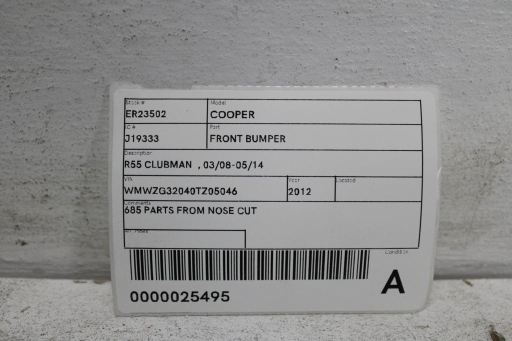 View Auto part Front Bumper Mini Cooper 2012