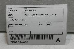 View Auto part Right Front Window Reg/Motor Mitsubishi Outlander 2014