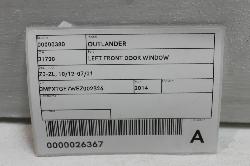 View Auto part Left Front Door Window Mitsubishi Outlander 2014