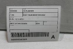 View Auto part Right Rear Door Window Mitsubishi Outlander 2014