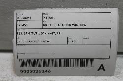 View Auto part Right Rear Door Window Nissan Xtrail 2015
