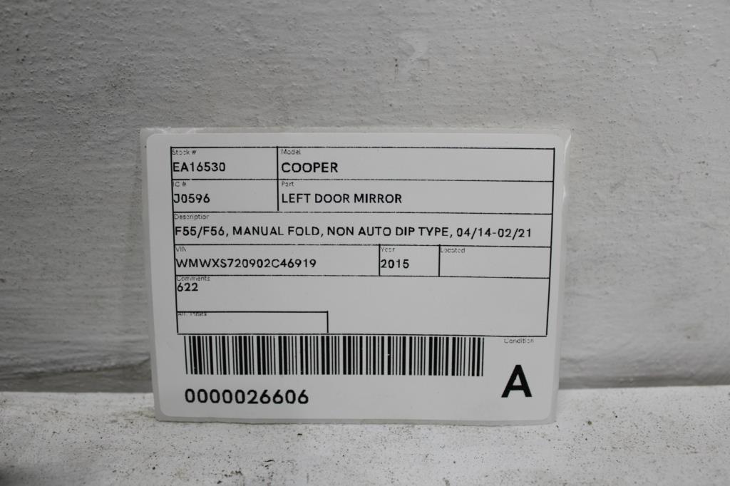View Auto part Left Door Mirror Mini Cooper 2015