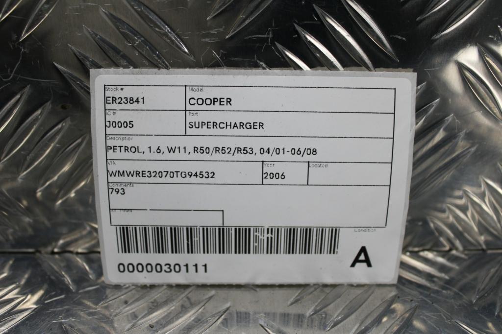 View Auto part Supercharger Mini Cooper 2006