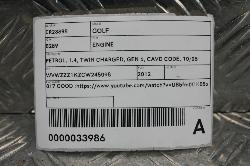 View Auto part Engine Volkswagen Golf 2012