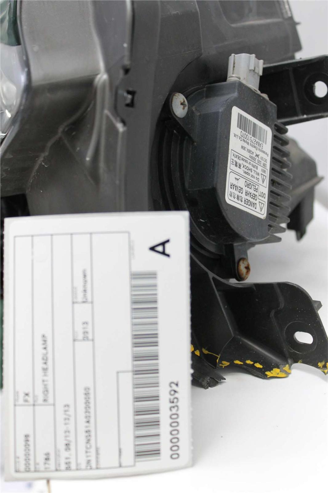 View Auto part Right Headlamp Infiniti Fx 2013