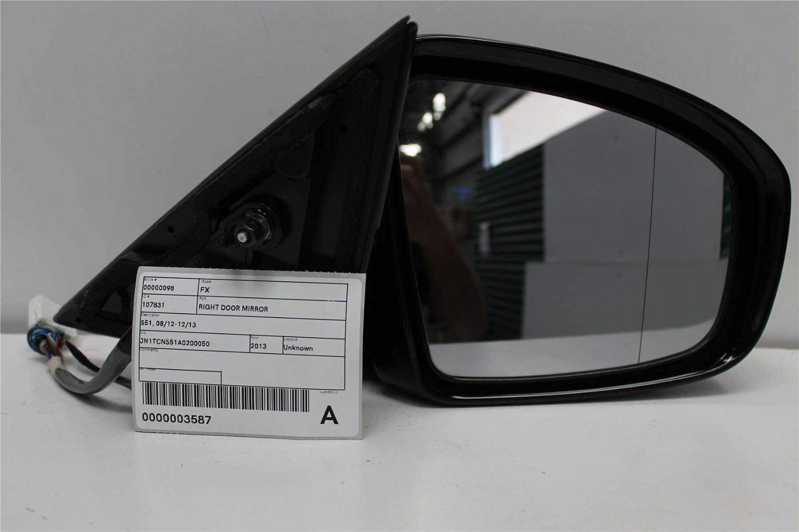 2013 Infiniti Fx Right Door Mirror View Auto part Right Door Mirror Infiniti Fx 2013